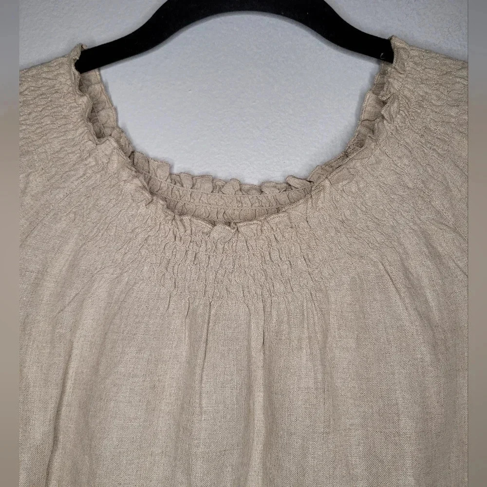 J. Jill Cream Boho Peasant Midi Dress - Picture 4 of 8